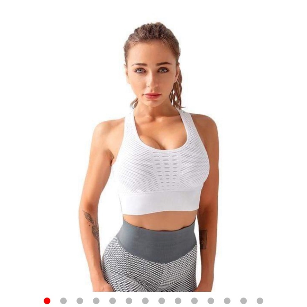 White sports bra NWT